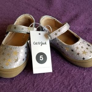 Girls' Annabelle Glitter Metallic Mary Janes